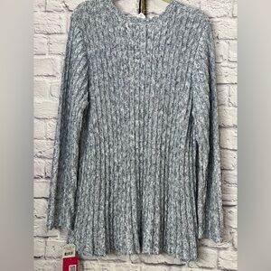 Gray Ribbed Women's Sweater